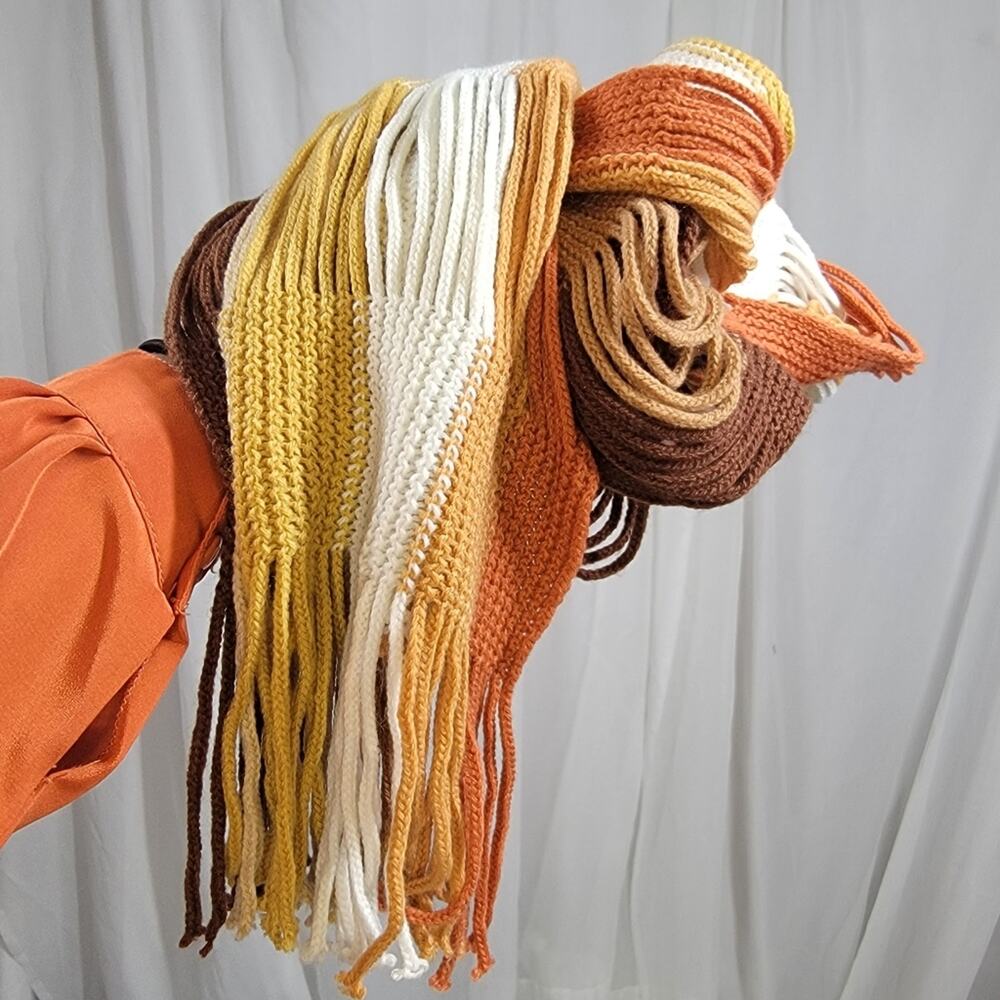 Candy Corn Colored Knit Scarf